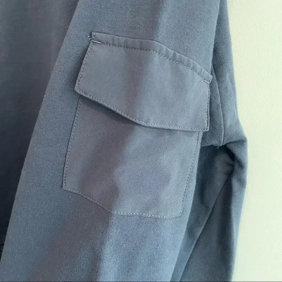 All in Motion™ Women's French Terry Butter Wash Sweatshirt Slate Size L - Picture 10 of 11